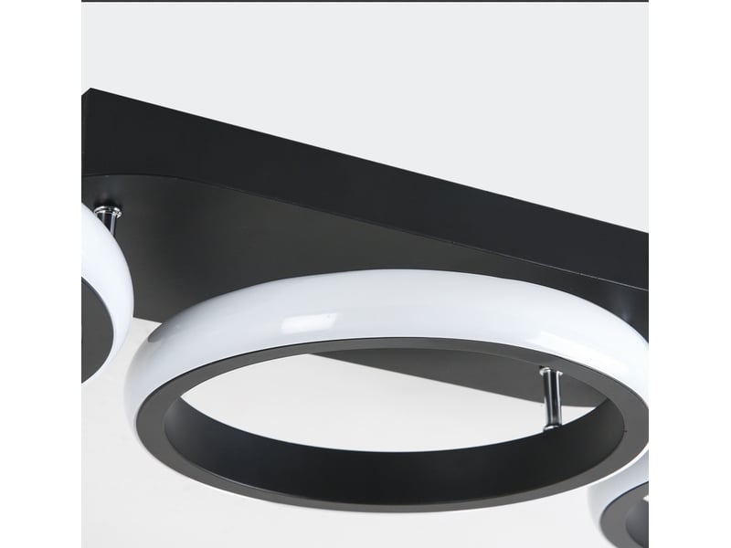  Plafonnier led moderne 3 anneaux ronds – design lumière chaude  - Conforama E