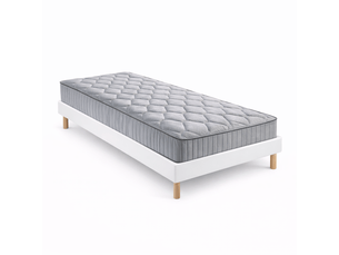 Ensemble matelas et sommier 80x190 cm Ressorts ensachés KING OF DREAMS gregblanc-mathieu-80x190-blanc soutien Ferme épaisseur 20 cm