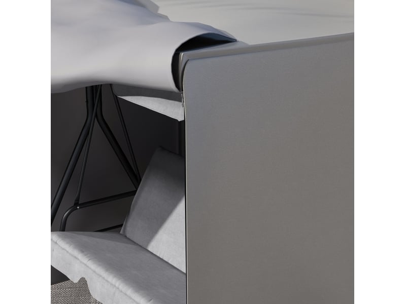Housse de protection pour balançoire de jardin 177x114x152 cm – gris – imperméable et anti-uv avec fermeture zippée - Conforama E