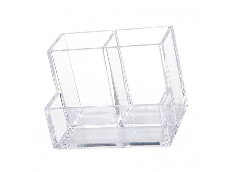  Pot à stylos en acrylique transparent, 3 compartiments, grande capacité, organiseur de rangement de bureau pour étudiants,  - Conforama D