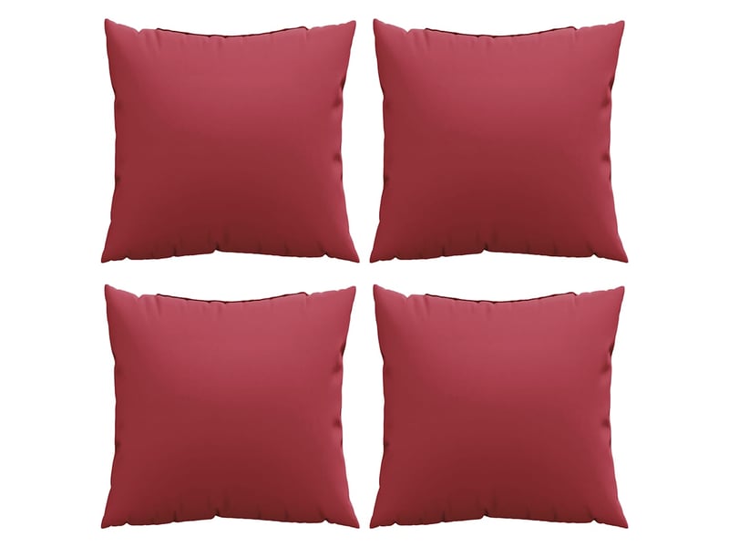  Lot de 4 coussins de canapé, coussins décoratifs rouge vin 60x60 cm tissu cf59228  - Conforama D