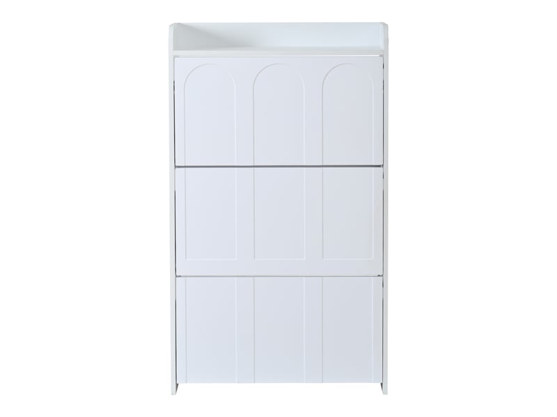  Meuble à chaussures 70x25x120 cm, 3 compartiments cachés, rangement compact pour couloir et bureau  - Conforama A