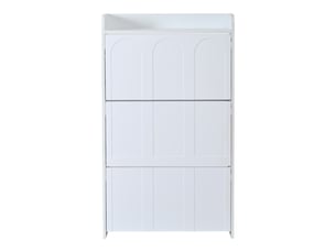 Meuble à chaussures 70x25x120 cm, 3 compartiments cachés, rangement compact pour couloir et bureau