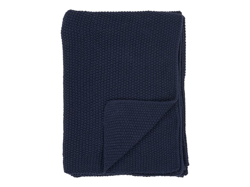  Plaid santos en coton riciclato bleu notte 130×170 cm  - Conforama A