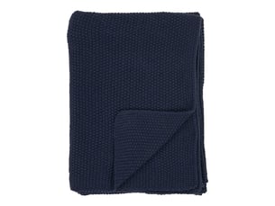 Plaid santos en coton riciclato bleu notte 130×170 cm