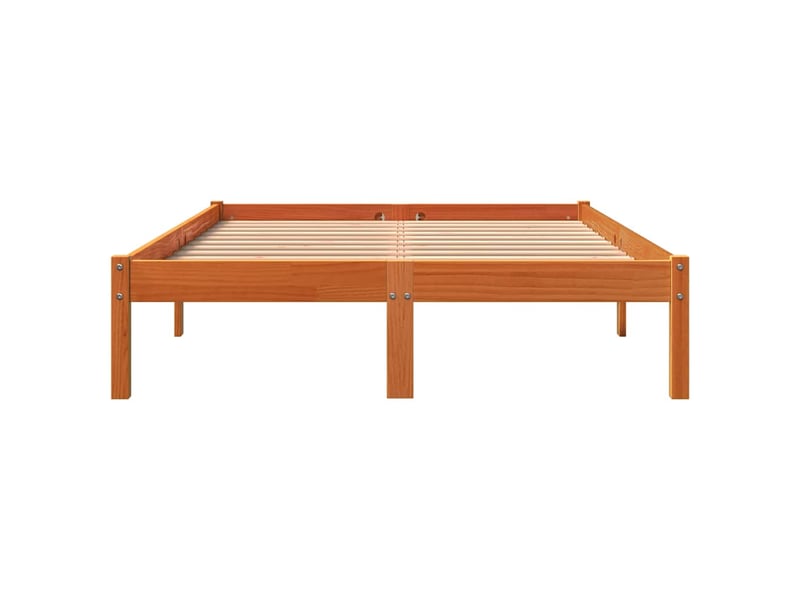  Lit double- lit adulte -  cadre de lit sans matelas  marron 120x200cm bois pin massif  - Conforama C
