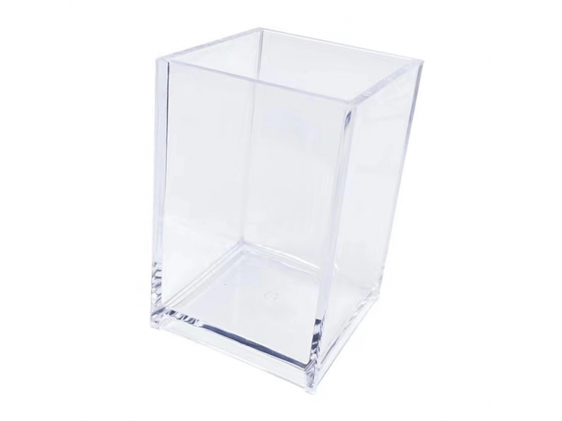  Pot à crayons de bureau en acrylique, organiseur de rangement transparent de grande capacité pour pinceaux de maquillage  - Conforama A