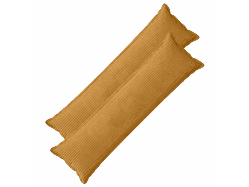  Lot de 2 housses de coussin houten jaune 40 x 145 cm velours côtelé cf49335  - Conforama B