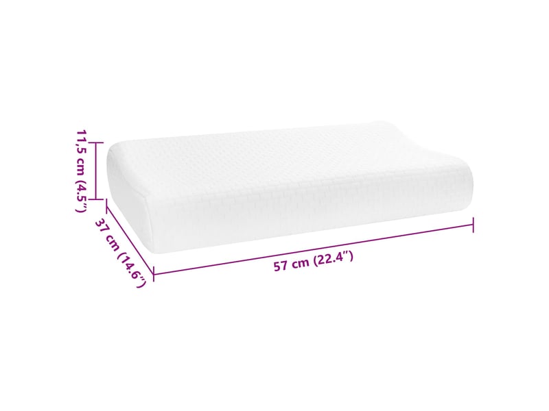  Oreiller, coussin de sommeil 57 x 37 x 11,5 cm moyen blanc cf55919  - Conforama E