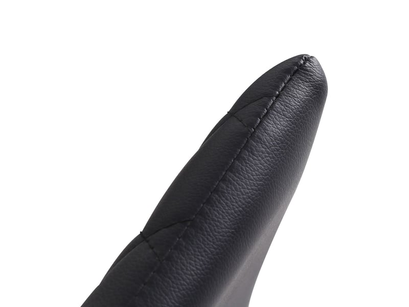 Chaise de salle à manger lot de 4, assise rembourrée chaise rembourrée, dossier haut, piètement acier, facile d'entretien, patins  - Conforama D
