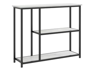 Table basse rectangulaire coloris blanc - 30 cmx100 cm