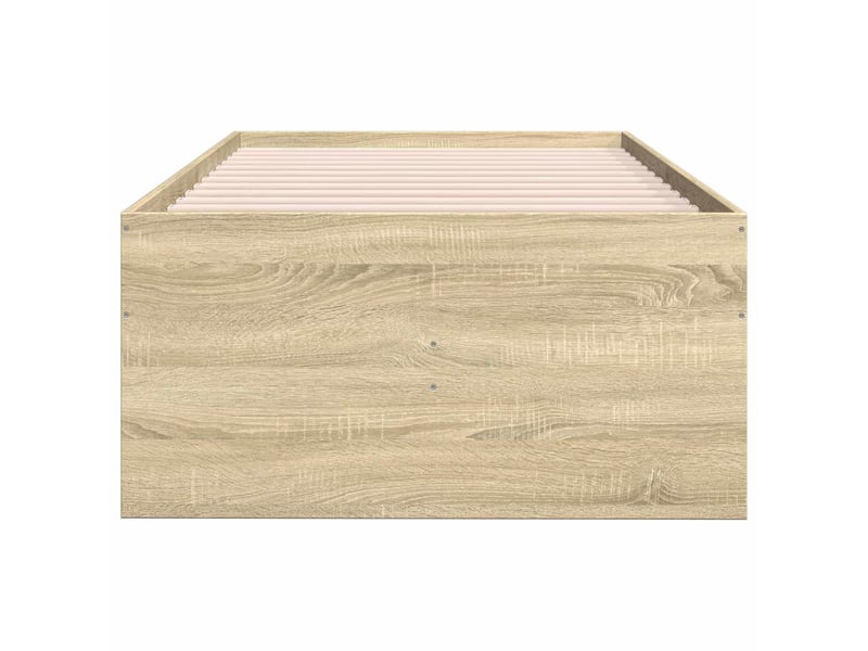  Lit simple- lit adulte -  cadre de lit avec rangement chêne sonoma 80 x 200 cm  - Conforama C