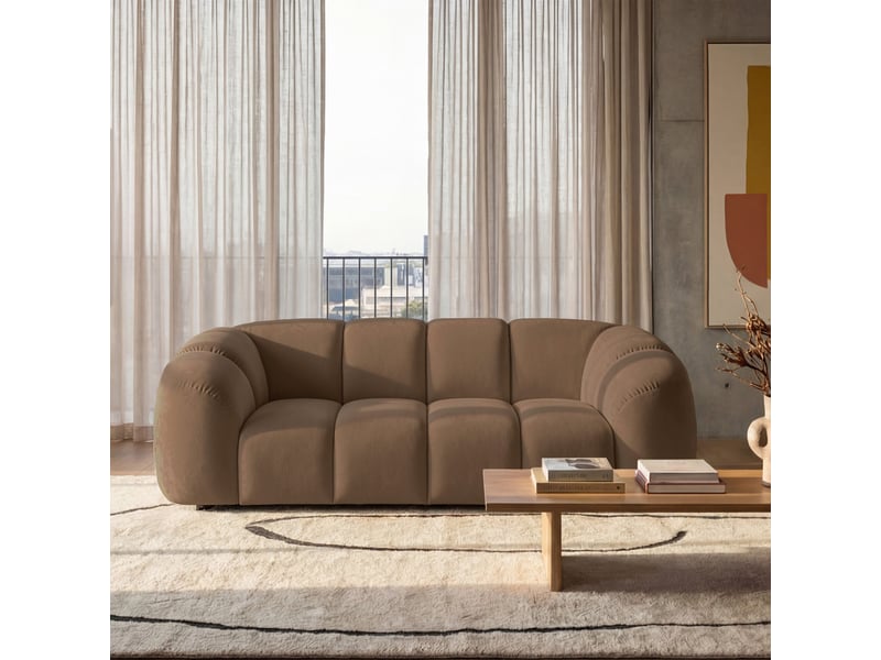  Selsey millma - canapé - 220 cm - velours brun clair Millma - Conforama B