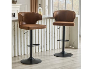 tabouret de bar assise réglable en hauteur <strong>HAUSS SPOLE</strong> - marron hauteur d'assise 61.5 cm vendu Par 8