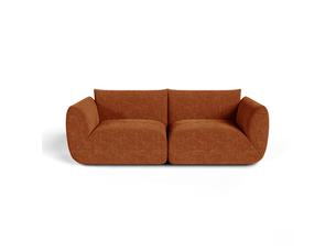 Canapé droit fixe SIA HOME NOOMA 3 places Velours orange