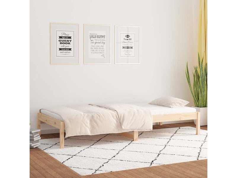  Lit simple- lit adulte -  lit de jour sans matelas 90x190 cm bois de pin massif  - Conforama C