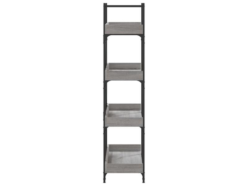  Bibliothèque à 4 niveaux, armoire à livres sonoma gris 100x33x145,5 cm  - Conforama E