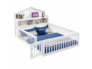 Lit avec rangement 140x200 cm TCQPZ coloris blanc