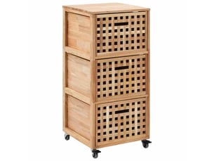 Armoire salle de bain, meuble de rangement 41x41x91 cm bois de noyer massif
