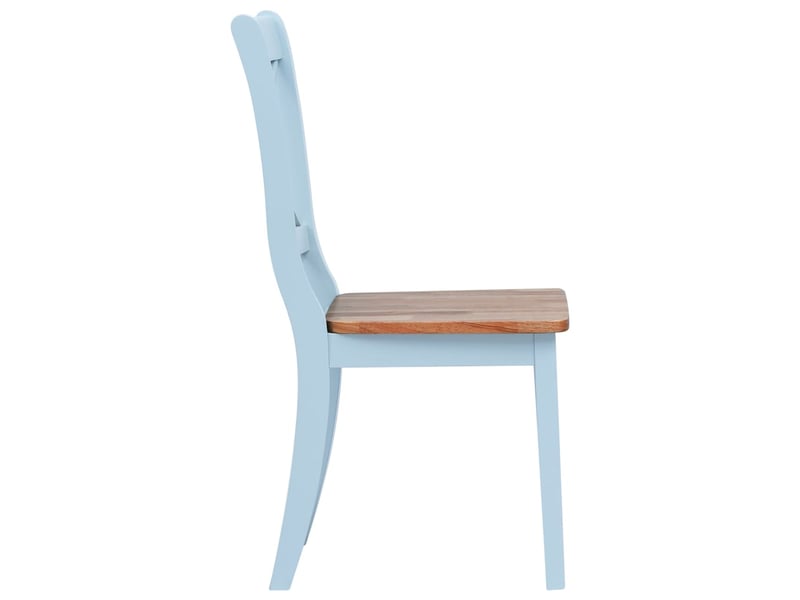  Lot de 6 chaises de salle à manger cuisine style simple gris et bois clair bois d'hévéa massif cds022433  - Conforama D