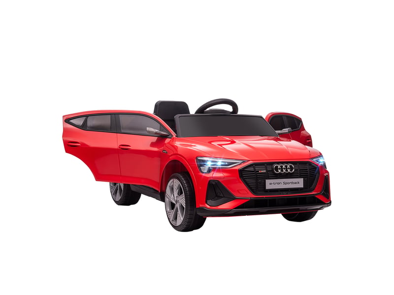 Voiture électrique pour enfants, jusqu'à 5 kmh, avec ceinture de sécurité, télécommande, phares, fonction musicale, rouge - Conforama B