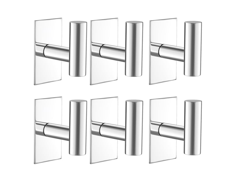 6 pcs crochets de serviettes pour salles de bains, manteau, peignoir, muraux, porte-vêtements pour chambre à coucher, argent, gris - réf. Szpb846263jjzj - Conforama A