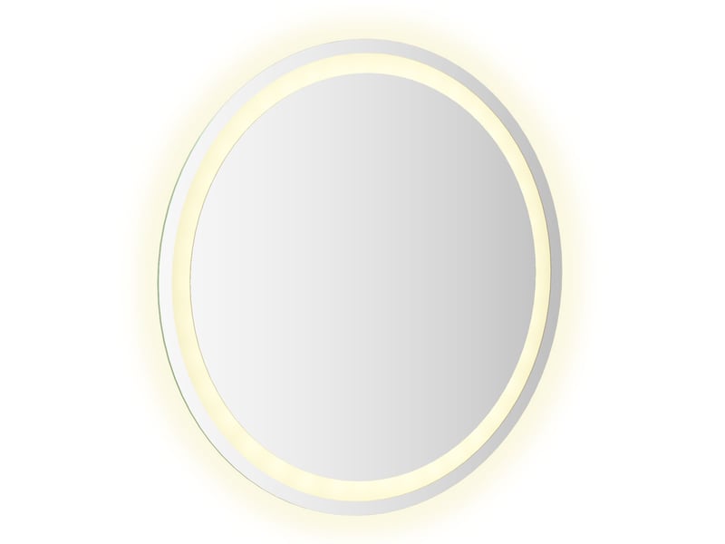 Miroir de salle de bain, miroir de toilette led transparent ø 60 cm verre trempé cf62638 - Conforama C