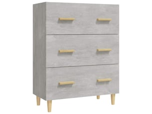 Buffet - bahut - meuble de rangement gris béton 70x34x90 cm bois d'ingénierie