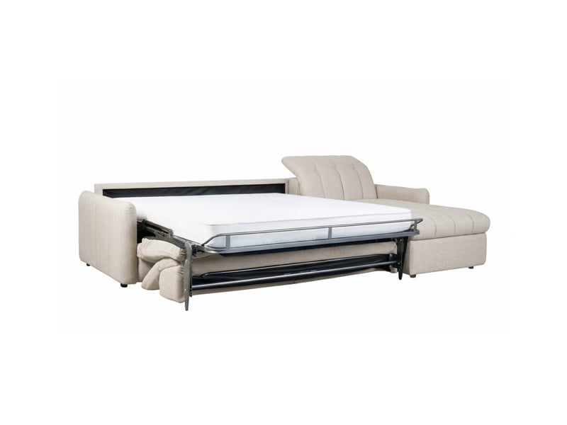  Canapé d'angle convertible roma avec relax électrique en tissu - blanc ROMA - Conforama B