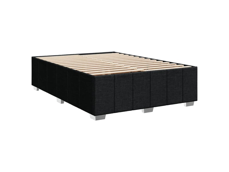  Lit double- lit adulte -  cadre de lit sans matelas noir 160x200 cm tissu  - Conforama B