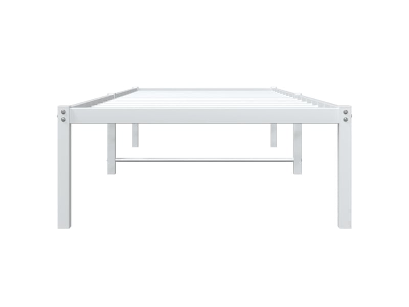  Lit simple- lit adulte -  cadre de lit métal blanc 80x200 cm  - Conforama D