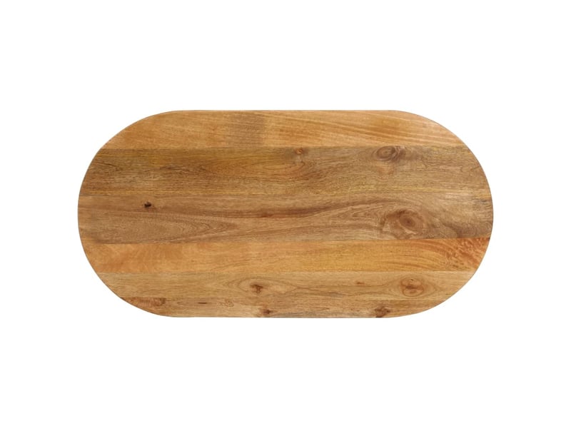Dessus de table - plateau de table - dessus de bureau 90x40x2,5 cm ovale bois massif de manguier - Conforama B