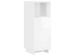 Armoire de salle de bain, meuble de rangement blanc brillant 36.5x38x95 cm