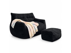 Fauteuil fixe MEULVA  Tissu noir vendu Par paire