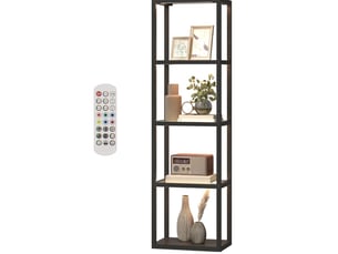 Lampadaire led rgb 45x29x157 cm à 4 niveaux bois noir