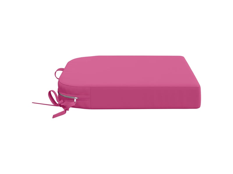 Lot de 4 coussins de siège, coussins d'assise soest 100 % polyester rose cf60795 - Conforama D