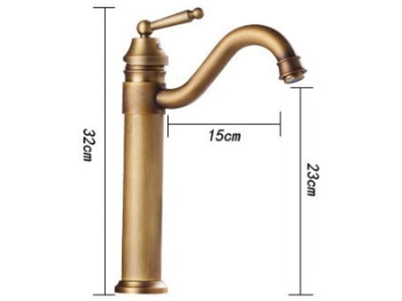  Robinet de lavabo, finition en laiton pour un style antique - rwmitigeur de lavabo  - Conforama E