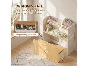 Bureau enfant 80 cm coloris blanc