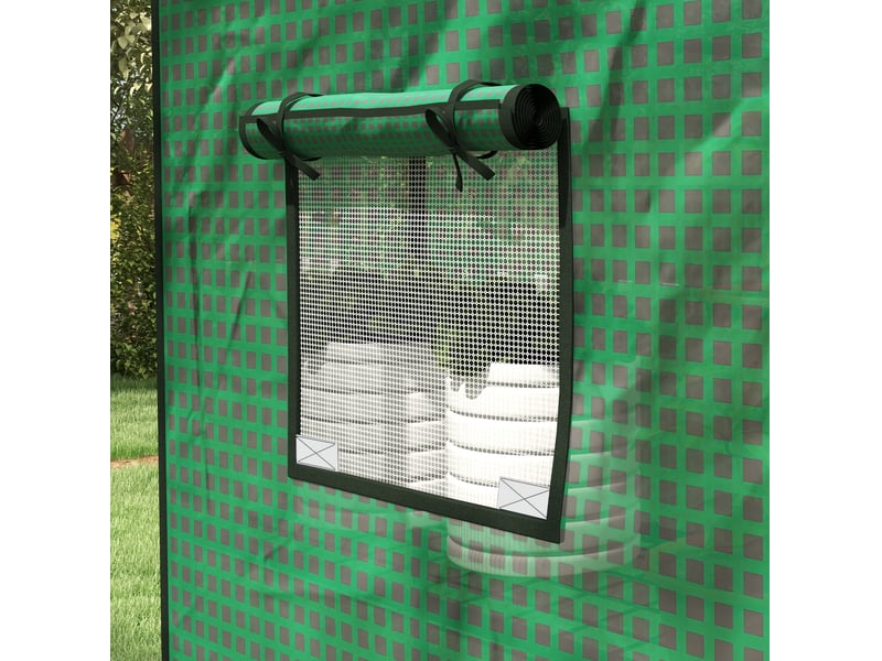  Film de rechange pour serre 140x73x190 cm – vert – pe renforcé, porte enroulable et fenêtres en maille  - Conforama D