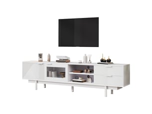 Meuble tv coloris blanc 200 cm