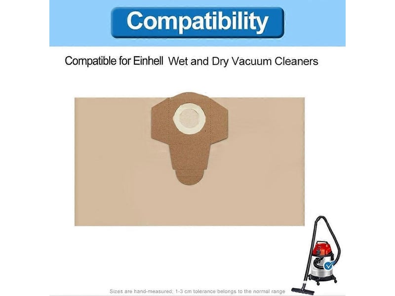  Dust bags for einhell tc-vc 1812s 18121s 1815, te-vc 1810, bt-vc 1250s, 20l wet and dry vacuum cleaner  - Conforama E