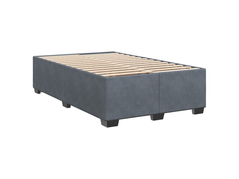  Lit double- lit adulte -  cadre de lit sans matelas gris foncé 120x190 cm velours  - Conforama B