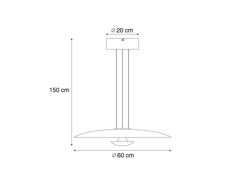  Suspension moderne bronze avec bois de noyer et led dimmable - smith  - Conforama C