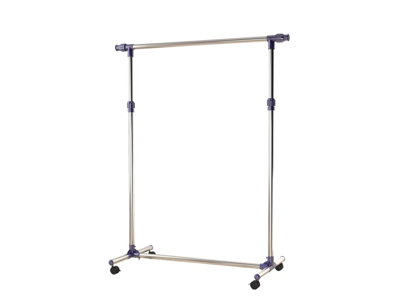  Portant à vêtements télescopique sur roulettes en acier inoxydable – penderie mobile réglable en hauteur (95-170 cm) et longueur extensible (86-160 cm) – argent  - Conforama A