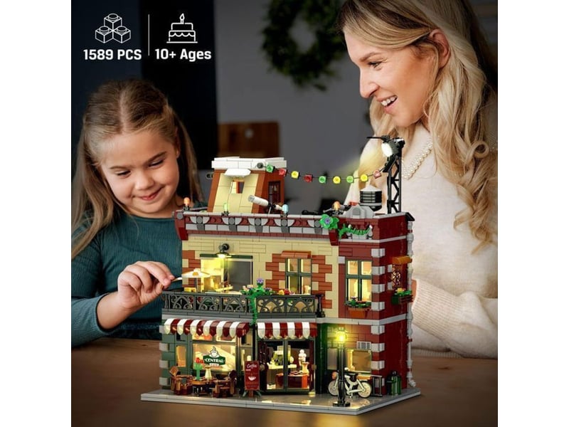  Maison de café ville vintage 3 étages kit abs 1589 pièces avec led 151498_AABIW69968_6_DROPFR - Conforama B