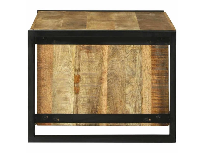  Table basse rectangulaire | table de salon marron 90 x 50 x 38 cm bois de mangue massif  - Conforama D