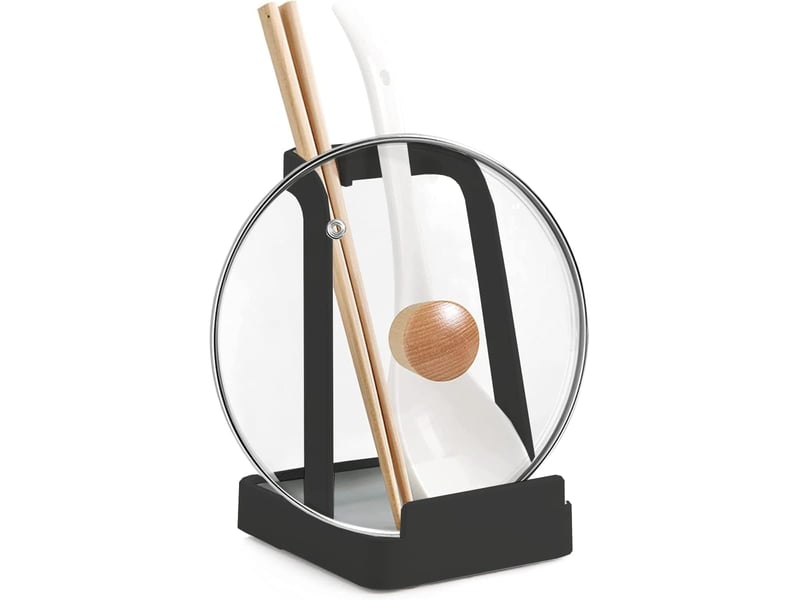  (noir) support polyvalent pour couvercles de casseroles et cuillères de cuisine - acier - pour couvercles de casseroles, cuillères de cuisine, spatule  - Conforama A