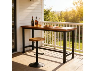 tabouret de bar assise réglable en hauteur  <strong>STILVORA</strong>  - naturel hauteur d'assise 59 cm vendu A l'unité