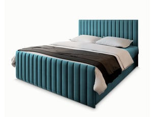 Lit avec rangement 160x200 cm MASSENO   coloris bleu