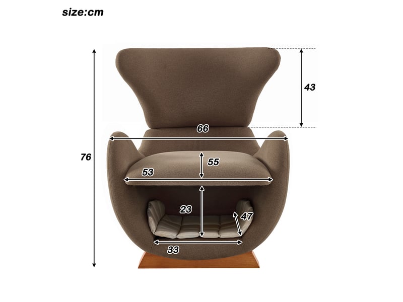  Fauteuil avec niche  ou petit chien, design ergonomique et tissu anti-griffures, en tissu et bois marron  - Conforama D